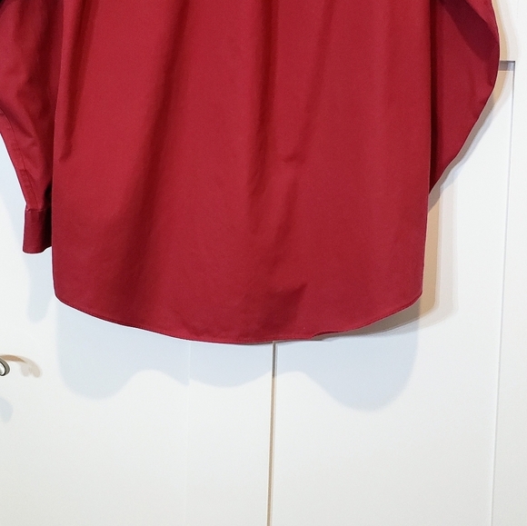 L.L Bean Size Large Tall Button Down Long Sleeve Shirt Cranberry Red Co… - Picture 10 of 12